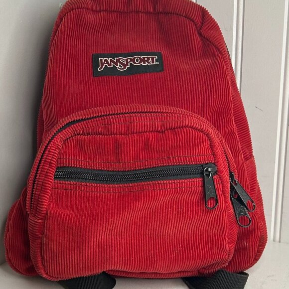 Jansport Red Corduroy Mini Backpack main image 5